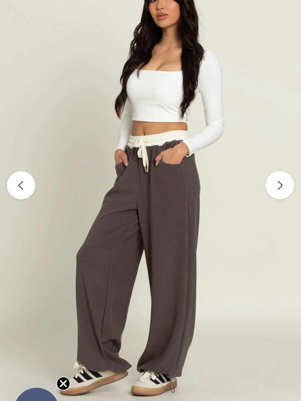 Gold Hinge Charcoal Wide Leg Pants